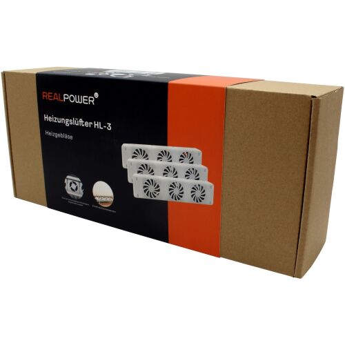REALPOWER Fűtési ventilátor HL-3, 3 db-os készlet 3 ventilátorral 145244051