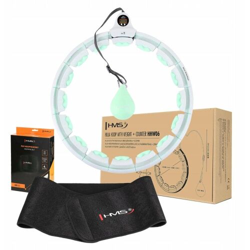 HULA HOP KÉSZLET HHW06 ZÖLD GRAVITÁCIÓS LABDÁVAL ÉS SZÁMLÁLÓVAL HMS + BR163 FEKETE ÖV 145244177