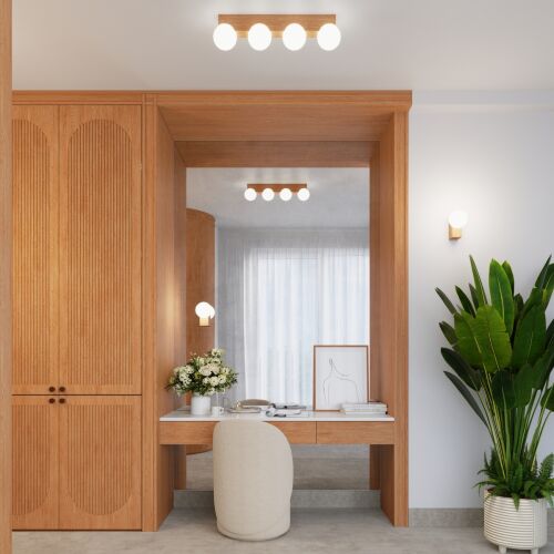 Plafon BULBO 2 természetes fa 145244464