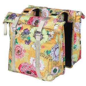 Dupla csomagtartó táska BASIL BLOOM FIELD DOUBLE PANNIER BAG 28-35L, Universal Bridge System, mézsárga (ÚJ) 145245179 - Kerékpáros táska