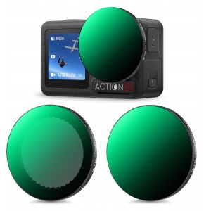 2 db szürke szűrő készlet állítható Nd2-32 + Nd32-512 Dji Osmo Action 3 4 5 Pro / Sku.2359
