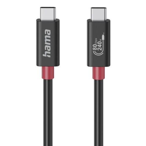 USB-C kábel, E-Marker, USB4 Gen4, 80 Gbit/s, 5 A, 240 W, 1,00 m 145245277