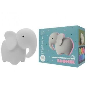 RGB LED éjjeli lámpa fehér elefánt távirányítóval