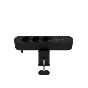 MicroConnect Multi Desktop Power Socket 3 Ways Schuko, 1 x USB-A, 2 x USB-C, 67W, 1,8m 145246443 - Elosztó