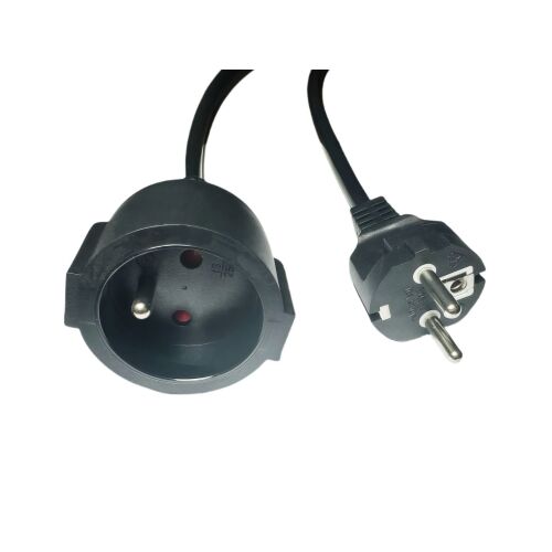 MicroConnect Hosszabbító Kábel EU-ból Francia E típusúra, 3m Fekete 145246550