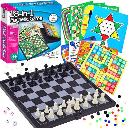 TÁRSASJÁTÉK KÉSZLET 18-1-BEN SAKK 145247050