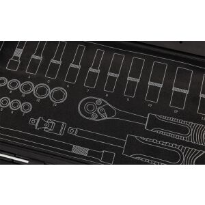 1/4"-es bitszesz készlet, 23 db, matt