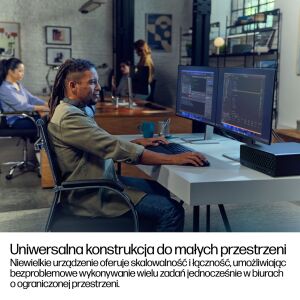 HP EliteDesk 8 SFF G1i AI Intel Core Ultra 5 235 16 GB DDR5-SDRAM 512 GB SSD Windows 11 Pro PC AI PC Fekete