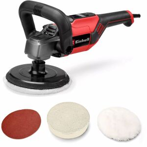 Poliermaschine und Schleifmaschine CC-PO 1100/150 CE (rot/schwarz, 1.100 Watt, Schleifscheibe Ř 150mm) 145248035 - Polírozógép