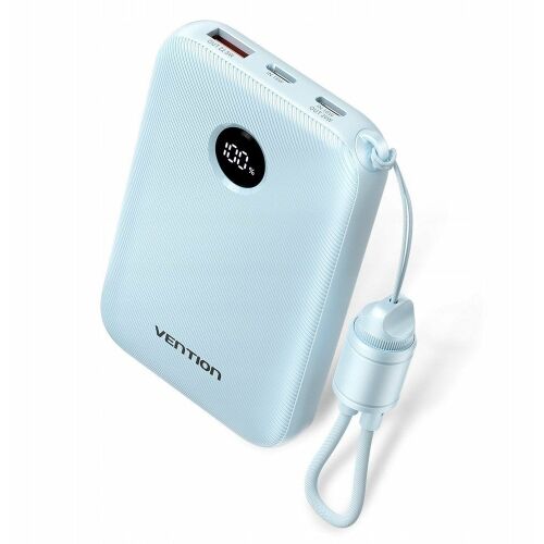 Vention 10000mAh 2 x USB-C 1x USB-A kijelzővel 22,5W kék powerbank 145248714