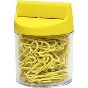 Victory Office Product SPINACZE BIUROWE VICTORY OFFICE 28MM 100 SZT. OKRĄGŁE POWLEKANE ŻÓŁTE POJEMNIK MAGNETYCZNY