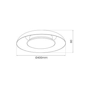 Plafonlámpa Piattino Fekete Arany 30W LED 3000K-4000k-6000K 145249243 - Mennyezeti lámpa
