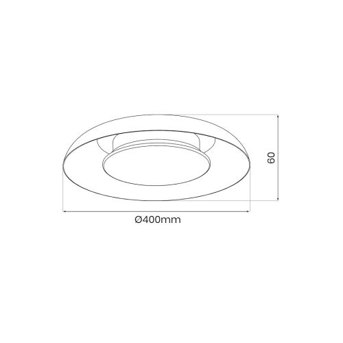 Plafonlámpa Piattino Fekete Arany 30W LED 3000K-4000k-6000K 145249243