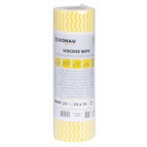 DONAU HOME törlőrongy, 70% viszkózzal, tekercs, hullámos, 23x39cm, 25 darab, sárga 145249324 - Takarítás