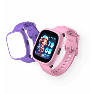 Okosóra GPS WiFi 4G SIM SOS gyermekeknek / Kidoboo / K3 Watchme Gen2 / Kblgk3g2pp / Rózsaszín / Lila 145249450 - Gyerek óra