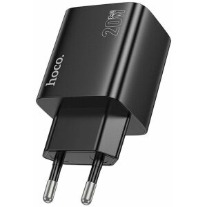 Hoco hálózati telefon töltő 2 x USB C + 2 x USB A QC3.0 PD 3A 20W N55 fekete