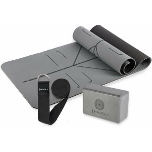 JÓGA KÉSZLET HMS GRAY TPE YM10 TÁMLAP + KJ02 KOCKA + SJ02 ÖV