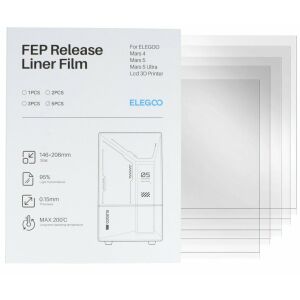 FEP fólia 3D nyomtatókhoz Elegoo Mars 4/5/5 Ultra - 206x146mm - 5db.
