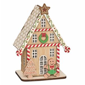 LED ünnepi lámpás, mézeskalács ház, 15 cm 145249880 - Karácsony