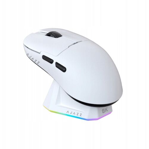 Vezeték nélküli játékegér Ajazz AJ159PRO -3 Mod-Fehér-Pixart 3395-8K töltőállomással 145249876