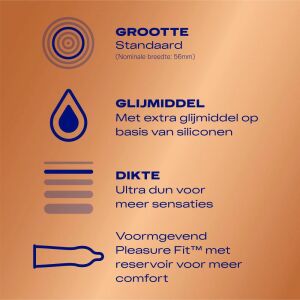 Durex Nude Extra Lubricant - ultravékony óvszer 10 db