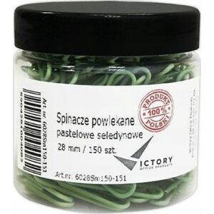 Victory Office Product SPINACZE BIUROWE VICTORY OFFICE 28MM 150 SZT. OKRĄGŁE PASTELOWE MIX KOLORÓW SŁOIK MAŁY 145250662 - Gemkapocs