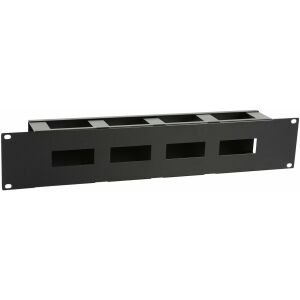 Lanview 2U 19" S TYPE PANEL ZARZĄDZANIA KABLAMI Z POKRYWĄ CZARNY 145251278 - Akcesoria do szafy Rack