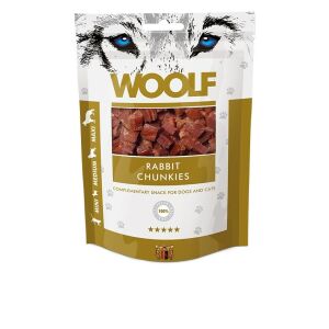WOOLF Rabbit Chunkies Delicacy pentru câine 100g 145252426 - Momeală pentru recompensarea câinilor