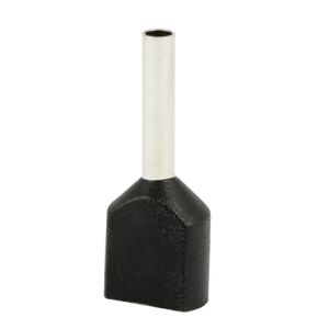 Szigetelt hüvelyvég HI 2x0,75/8-sz szürke (100 db) Al/Cu 145252507 - Kábel érvéghüvely