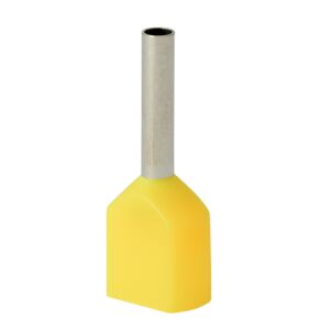 Szigetelt csúcsgyűrűs végkapcsoló HI 2x16,0/18-zo sárga (100 db) Al/Cu 145252653 - Kábel érvéghüvely