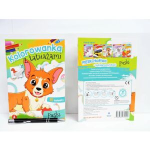KSIĄŻ. KOLOROWANKA z tatuażami - pieski 145252981 - Książka dla dzieci i młodzieży