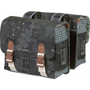 Basil Sakwa miejska podwójna BASIL BOHEME DOUBLE BAG 35L, mocowanie na paski, wodoodporny poliester, charcoal (NEW) 145253007 - Akcesoria rowerowe