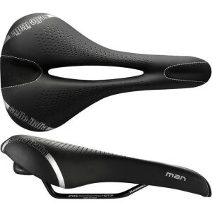 Selle Italia Nyereg SELLE ITALIA MAN GEL FLOW L (id match - L2) Mangán cső 7, fibra-tek, 310g fekete (NEW) 145253022 - Kerékpár alkatrész