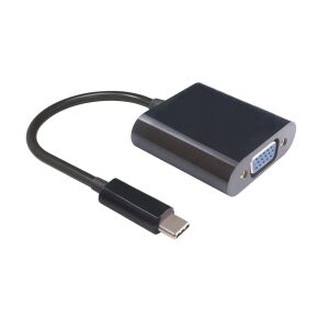 MicroConnect USB-C - VGA adapter 0,2 m Fekete, max. 1920x1080p @60Hz 145253406 - VGA átalakító