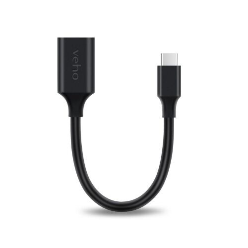 Veho VCL-220-USBCA USB kábel USB 3.2 Gen 1 (3.1 Gen 1) 0,15 m USB C USB A Fekete