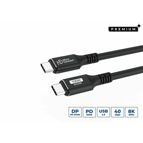 Microconnect USB4CC1.5 USB kábel USB4 Gen 3x2 1,5 m USB C Fekete 170637287 - USB kábel