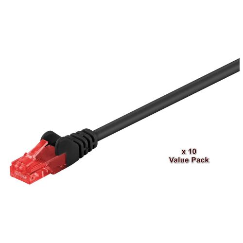 Microconnect V-UTP601SVP hálózati kábel Fekete 1 m Cat6 U/UTP (UTP) 145254598