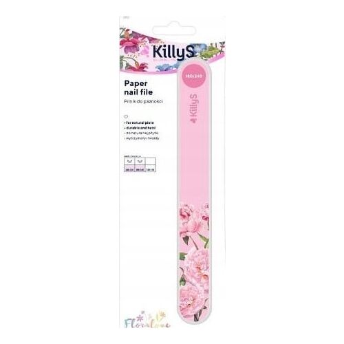 Killys_FloraLove papír körömreszelő papírfájl egyszerű rózsaszín 180/240 145254828