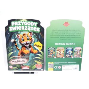 KÖNYV. Állatok kalandjai - DZSUNGLIBAN, matrica
