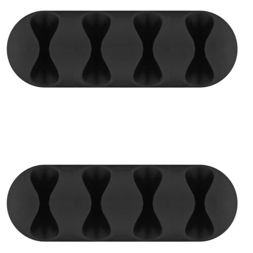 MicroConnect Kábelrendezés 4 aljzat 2 db. Fekete, 3M ragasztó. Rendezze a kábeleket az irodában vagy otthon 145256050