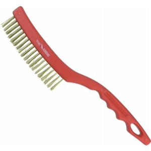 Dedra Fémkefe 3 soros, sárgaréz, 340 mm, műanyag fogantyú 145256147 - Drótkefe