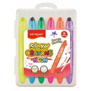 KEYROAD Neon zselatin kréták, 6 db, neon színkeverék 145256492 - Rajzeszköz