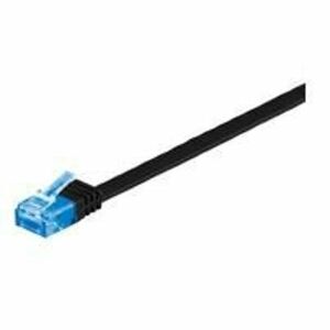 MicroConnect U/UTP CAT6A 2M Fekete lapos árnyékolatlan hálózati kábel, PVC, 4x2xAWG 30/7 CU 145256677 - UTP kábel