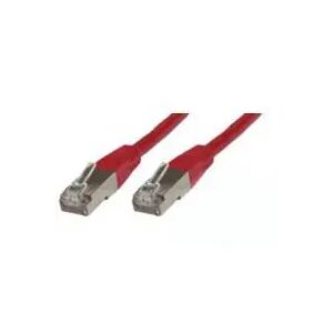 MicroConnect F/UTP CAT6 20m Czerwona osłona zewnętrzna PVC: Przesiewanie folii 4x2xAWG 27 CCA 145257029 - Kabel UTP