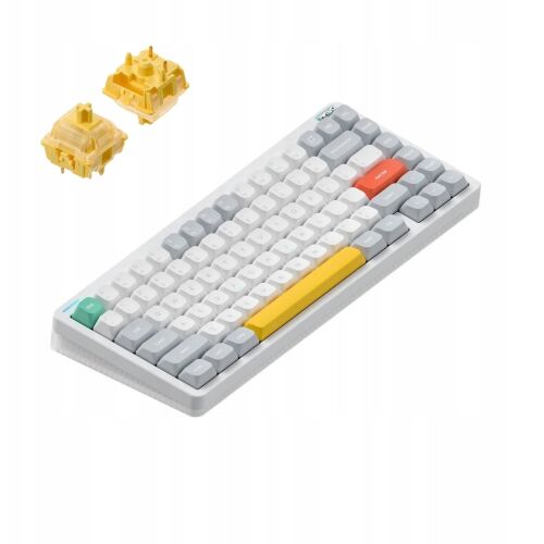 Nuphy - Halo75 v2 vezeték nélküli mechanikus billentyűzet - Ionos Fehér Citrom 145257150