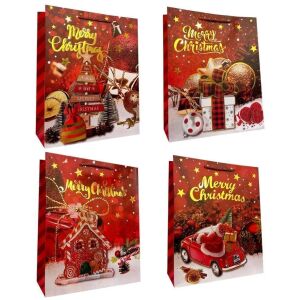 Díszes ajándékcsomagoló táska JP 9041B 26x32x10,5 cm mix ára 1 db