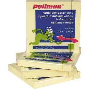 PULLMAN Öntapadós jegyzetek 75x75 PULLMAN P0023 sárga 100 lap 145259022 - Irodai papíráru
