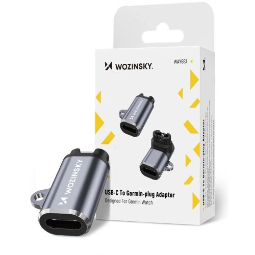 Wozinsky WAYGS1 átalakító USB-C-ről Garmin okosórára - szürke