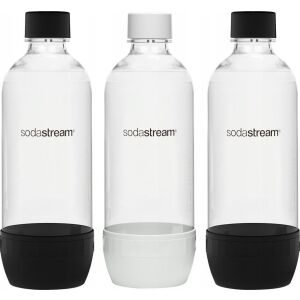 Sodastream 1 L Standard palackkészlet vízkarbonizáló készülékhez, fekete, fehér
