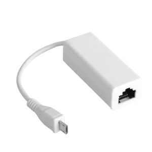 MicroConnect USB MICRO do Ethernet, Biały USBMICROETHB, Przewodowy, Micro-USB, Ethernet, 100 Mbit/s, Biały 145259715 - Karta sieciowa